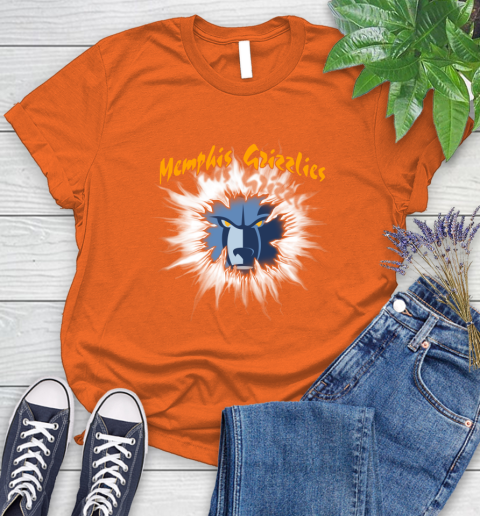 Memphis Grizzlies NBA Basketball Rip Sports Women's T-Shirt 3