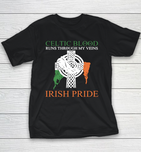 Celtic Blood Runs Through My Veins Irish Pride Youth T-Shirt