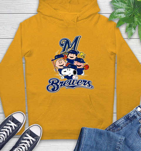 MLB Milwaukee Brewers Snoopy Charlie Brown Woodstock The Peanuts Movie Baseball T Shirt_000 Hoodie 2