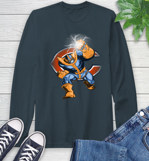 Chicago Bears NFL Football Thanos Avengers Infinity War Marvel Long Sleeve T-Shirt 9