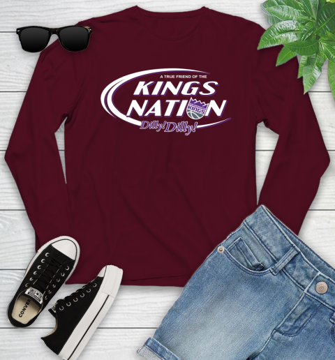 NBA A True Friend Of The Sacramento Kings Dilly Dilly Basketball Sports Youth Long Sleeve 6