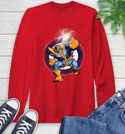 Winnipeg Jets NHL Hockey Thanos Avengers Infinity War Marvel Long Sleeve T-Shirt 11