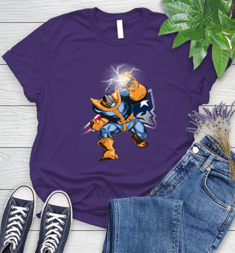 New England Patriots NFL Football Thanos Avengers Infinity War Marvel Women's T-Shirt 4