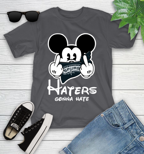NBA San Antonio Spurs Haters Gonna Hate Mickey Mouse Disney Basketball T Shirt Youth T-Shirt 6