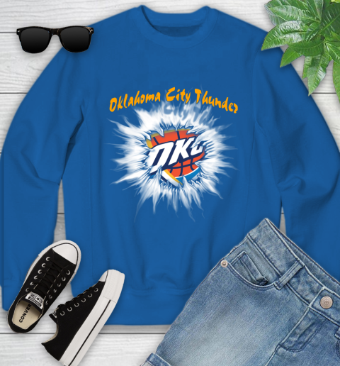 Oklahoma City Thunder NBA Basketball Rip Sports Youth Sweatshirt 7