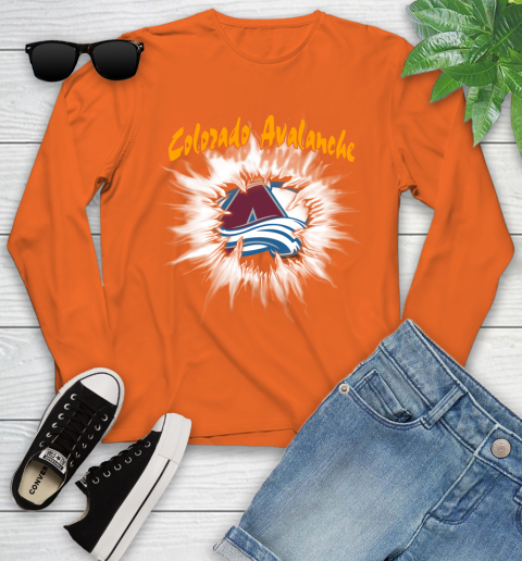 Colorado Avalanche NHL Hockey Adoring Fan Rip Sports Youth Long Sleeve 3