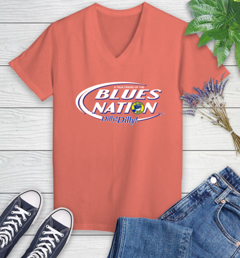 NHL A True Friend Of The St.Louis Blues Dilly Dilly Hockey Sports Women's V-Neck T-Shirt 6
