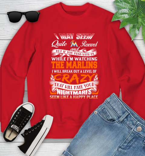 Miami Marlins MLB Baseball Don't Mess With Me While I'm Watching My Team Youth Sweatshirt 8