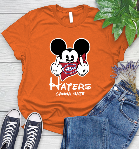 NHL Montreal Canadiens Haters Gonna Hate Mickey Mouse Disney Hockey T Shirt Women's T-Shirt 3