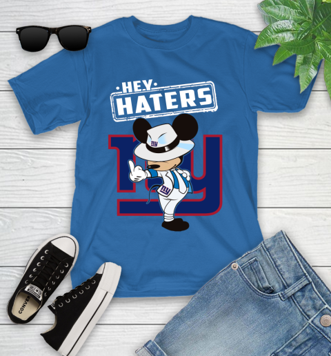 NFL Hey Haters Mickey Football Sports New York Giants Youth T-Shirt 12