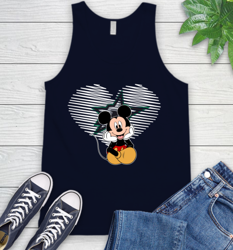 NHL Dallas Stars The Heart Mickey Mouse Disney Hockey Tank Top 2