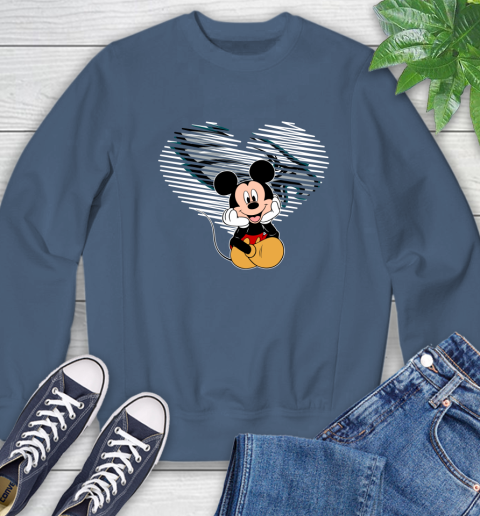 NFL Philadelphia Eagles The Heart Mickey Mouse Disney Football T Shirt_000 Sweatshirt 8