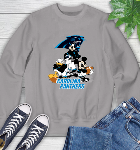 NFL Carolina Panthers Mickey Mouse Donald Duck Goofy Football Shirt Sweatshirt 5