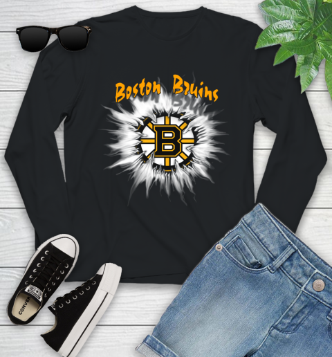 Boston Bruins NHL Hockey Adoring Fan Rip Sports Youth Long Sleeve