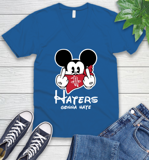 NBA Houston Rockets Haters Gonna Hate Mickey Mouse Disney Basketball T Shirt V-Neck T-Shirt 5