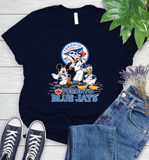 MLB Toronto Blue Jays Mickey Mouse Donald Duck Goofy Baseball T Shirt Women's T-Shirt 2