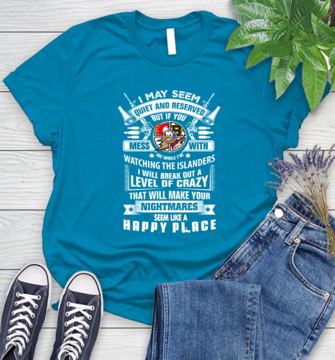 New York Islanders NHL Hockey Don't Mess With Me While I'm Watching My Team Sports Women's T-Shirt 10