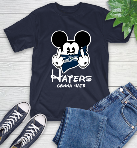 NFL Seattle Seahawks Haters Gonna Hate Mickey Mouse Disney Football T Shirt T-Shirt 3