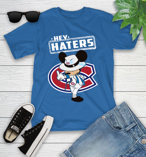 NHL Hey Haters Mickey Hockey Sports Montreal Canadiens Youth T-Shirt 12