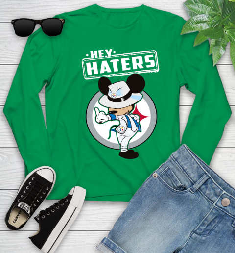 NFL Hey Haters Mickey Football Sports Pittsburgh Steelers Youth Long Sleeve 7