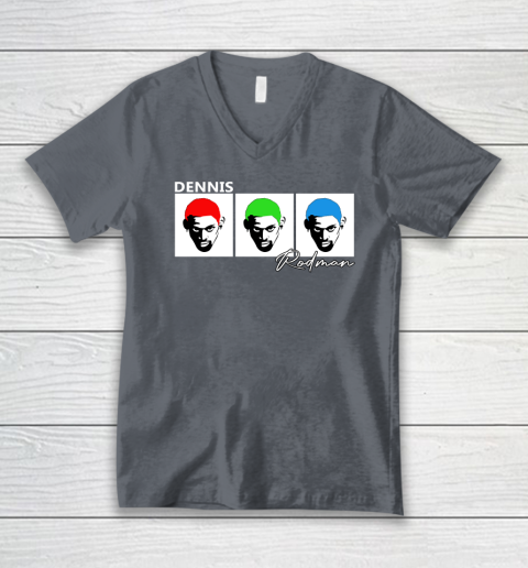 Dennis Rodman Shirt Cool Basketball Player With Colorful Hair V-Neck T-Shirt 3