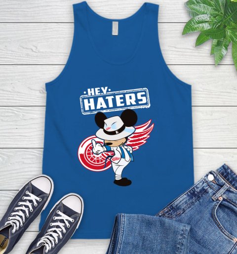 NHL Hey Haters Mickey Hockey Sports Detroit Red Wings Tank Top 4