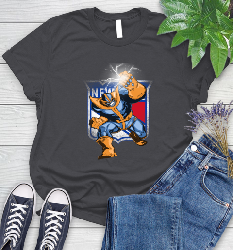 New York Rangers NHL Hockey Thanos Avengers Infinity War Marvel Women's T-Shirt 8