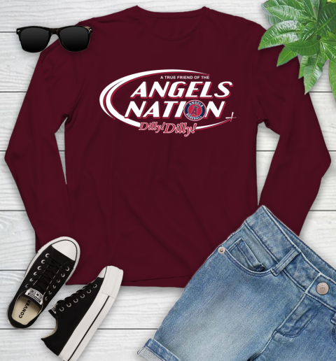 MLB A True Friend Of The Los Angeles Angels Dilly Dilly Baseball Sports Youth Long Sleeve 6