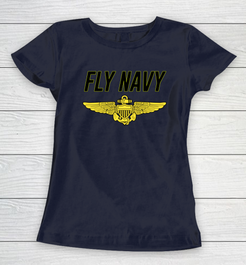 Fly Navy Shirt Pilot Wings Women's T-Shirt 2