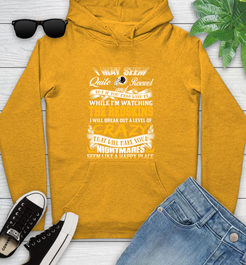 Washington Redskins NFL Football Don't Mess With Me While I'm Watching My Team Youth Hoodie 2