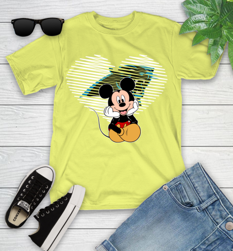 NFL Carolina Panthers The Heart Mickey Mouse Disney Football T Shirt_000 Youth T-Shirt 10