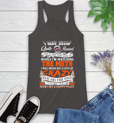 New York Mets MLB Baseball Don't Mess With Me While I'm Watching My Team Racerback Tank 11