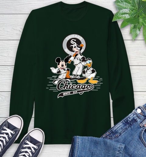 MLB Chicago White Sox Mickey Mouse Donald Duck Goofy Baseball T Shirt Long Sleeve T-Shirt 7