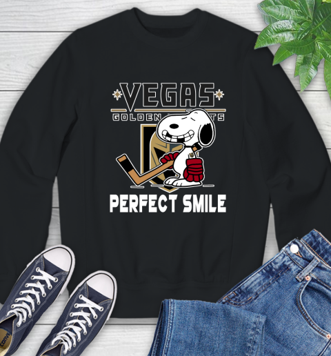 NHL Vegas Golden Knights Snoopy Perfect Smile The Peanuts Movie Hockey T Shirt Sweatshirt