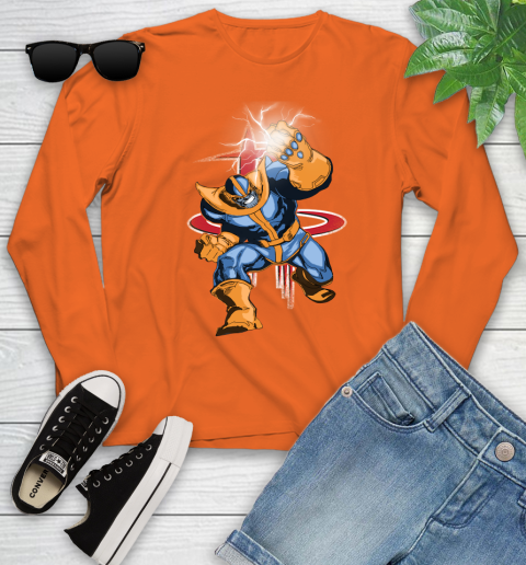 Houston Rockets NBA Basketball Thanos Avengers Infinity War Marvel Youth Long Sleeve 3
