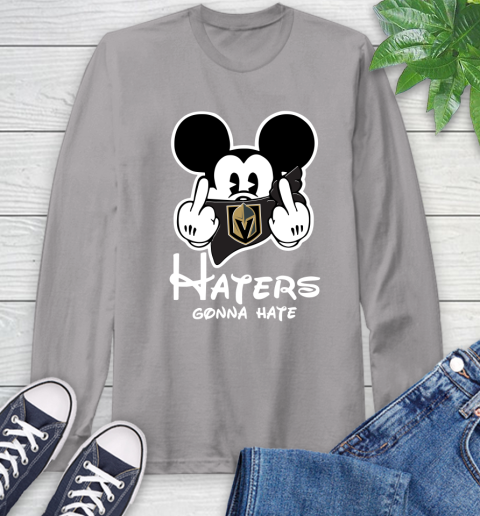 NHL Vegas Golden Knights Haters Gonna Hate Mickey Mouse Disney Hockey T Shirt Long Sleeve T-Shirt 6