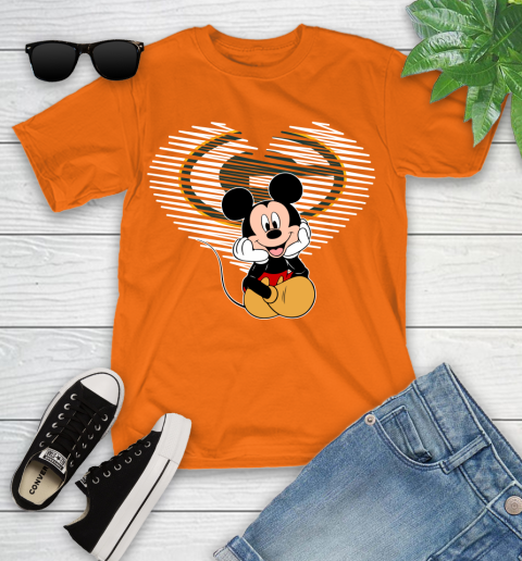 NFL Green Bay Packers The Heart Mickey Mouse Disney Football T Shirt_000 Youth T-Shirt 9