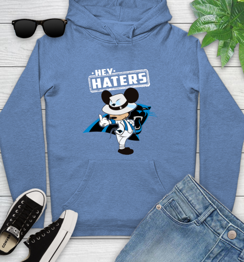 NFL Hey Haters Mickey Football Sports Carolina Panthers Youth Hoodie 13