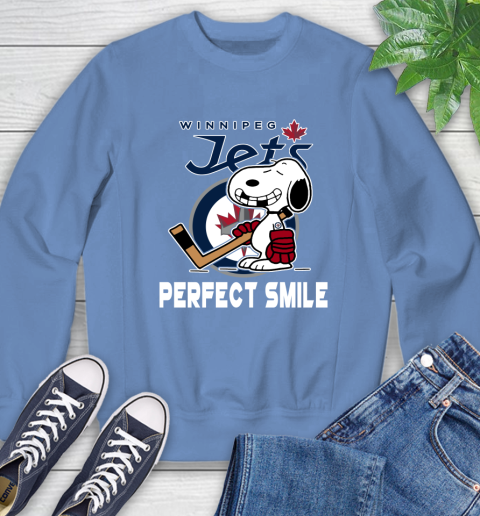 NHL Winnipeg Jets Snoopy Perfect Smile The Peanuts Movie Hockey T Shirt Sweatshirt 11