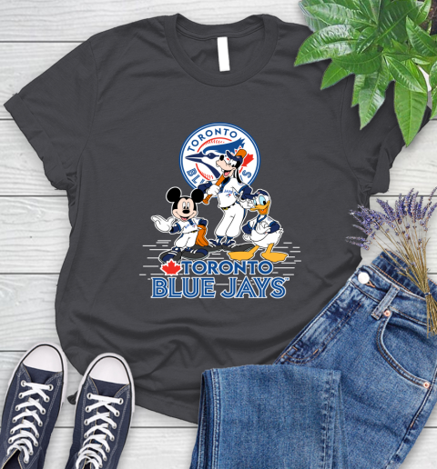 MLB Toronto Blue Jays Mickey Mouse Donald Duck Goofy Baseball T Shirt Women's T-Shirt 8