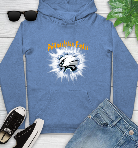 Philadelphia Eagles NFL Football Adoring Fan Rip Sports Youth Hoodie 13