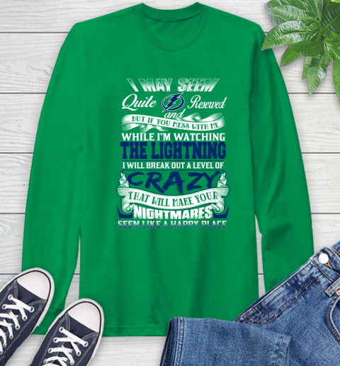Tampa Bay Lightning NHL Hockey Don't Mess With Me While I'm Watching My Team Long Sleeve T-Shirt 8