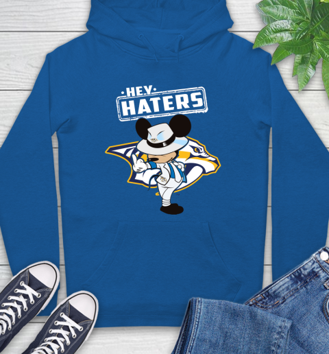 NHL Hey Haters Mickey Hockey Sports Nashville Predators Hoodie 9