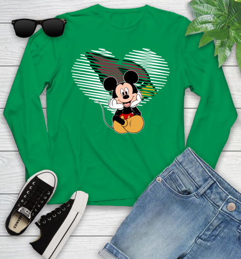 NFL Arizona Cardinals The Heart Mickey Mouse Disney Football T Shirt_000 Youth Long Sleeve 7