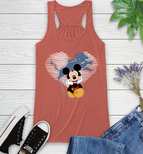 NFL Detroit Lions The Heart Mickey Mouse Disney Football T Shirt_000 Racerback Tank 3