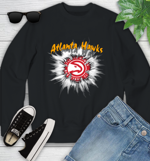 Atlanta Hawks NBA Basketball Rip Sports Youth Sweatshirt