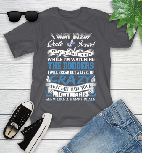 Los Angeles Dodgers MLB Baseball Don't Mess With Me While I'm Watching My Team Youth T-Shirt 6