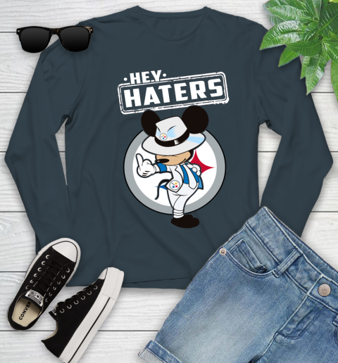 NFL Hey Haters Mickey Football Sports Pittsburgh Steelers Youth Long Sleeve 9