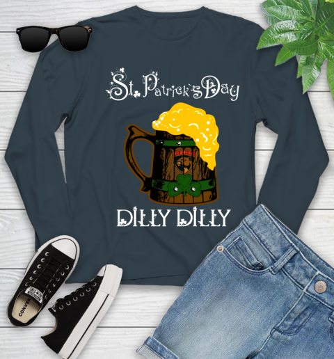 NHL Florida Panthers St Patrick's Day Dilly Dilly Beer Hockey Sports Youth Long Sleeve 9