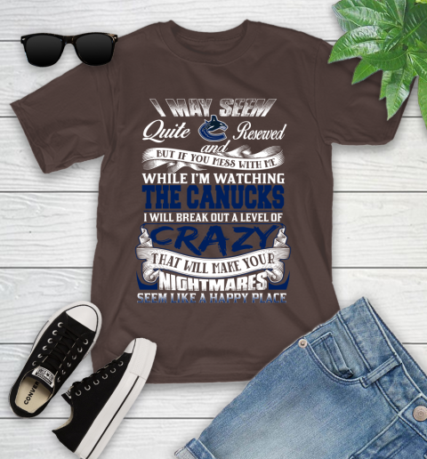 Vancouver Canucks NHL Hockey Don't Mess With Me While I'm Watching My Team Youth T-Shirt 7